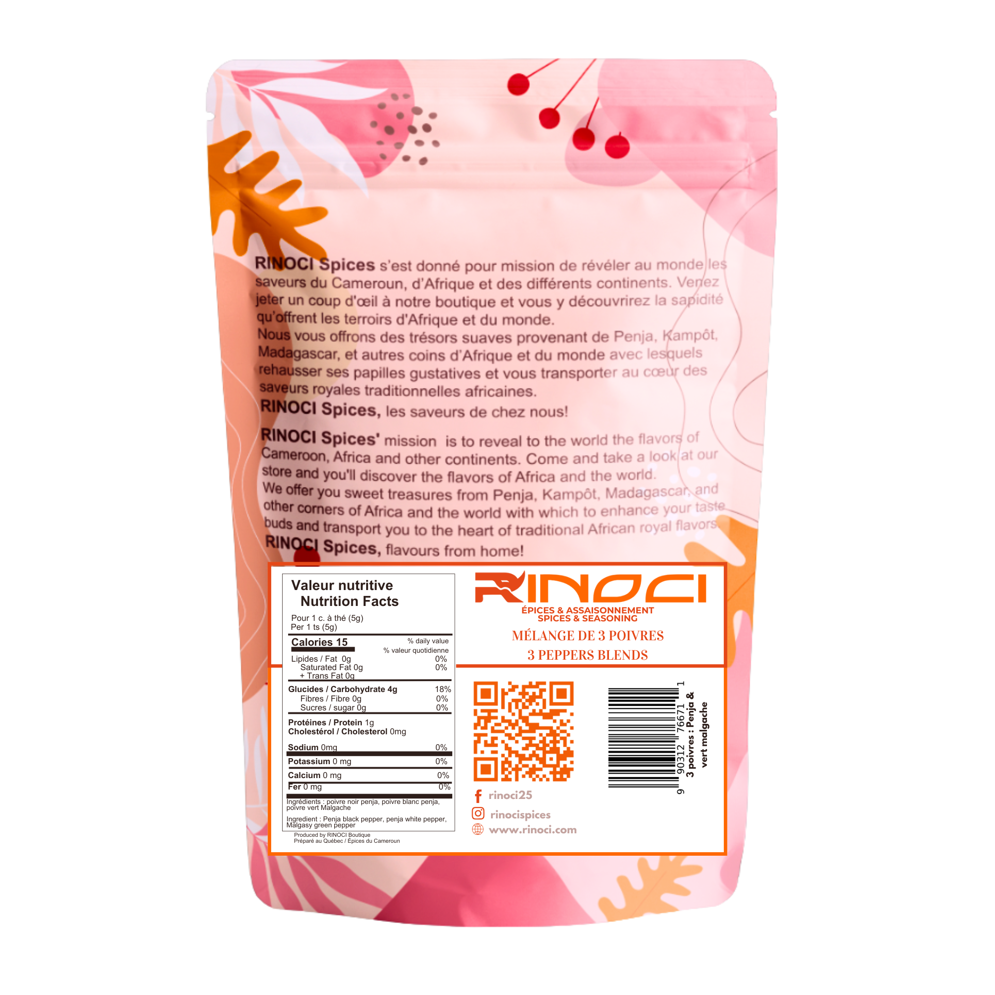 L’Essence Noire – Trio de Poivres : Mélange de 3 poivres – Le Classique revisité