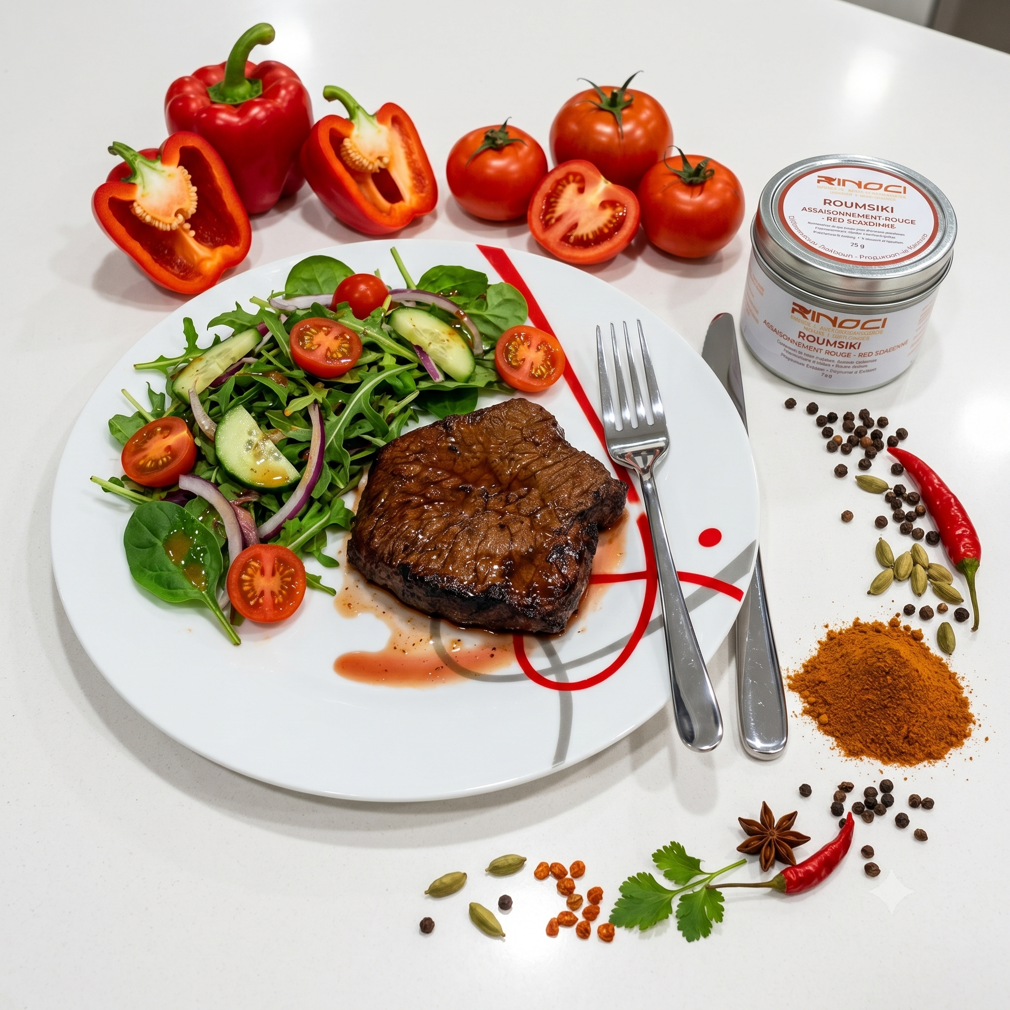 Rinoci Roumsiki Grilled Steak: BBQ, Air Fryer, or Oven Recipe